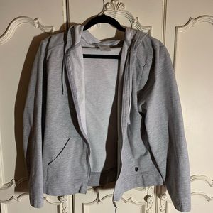 chic grey Zip Up Hoodie